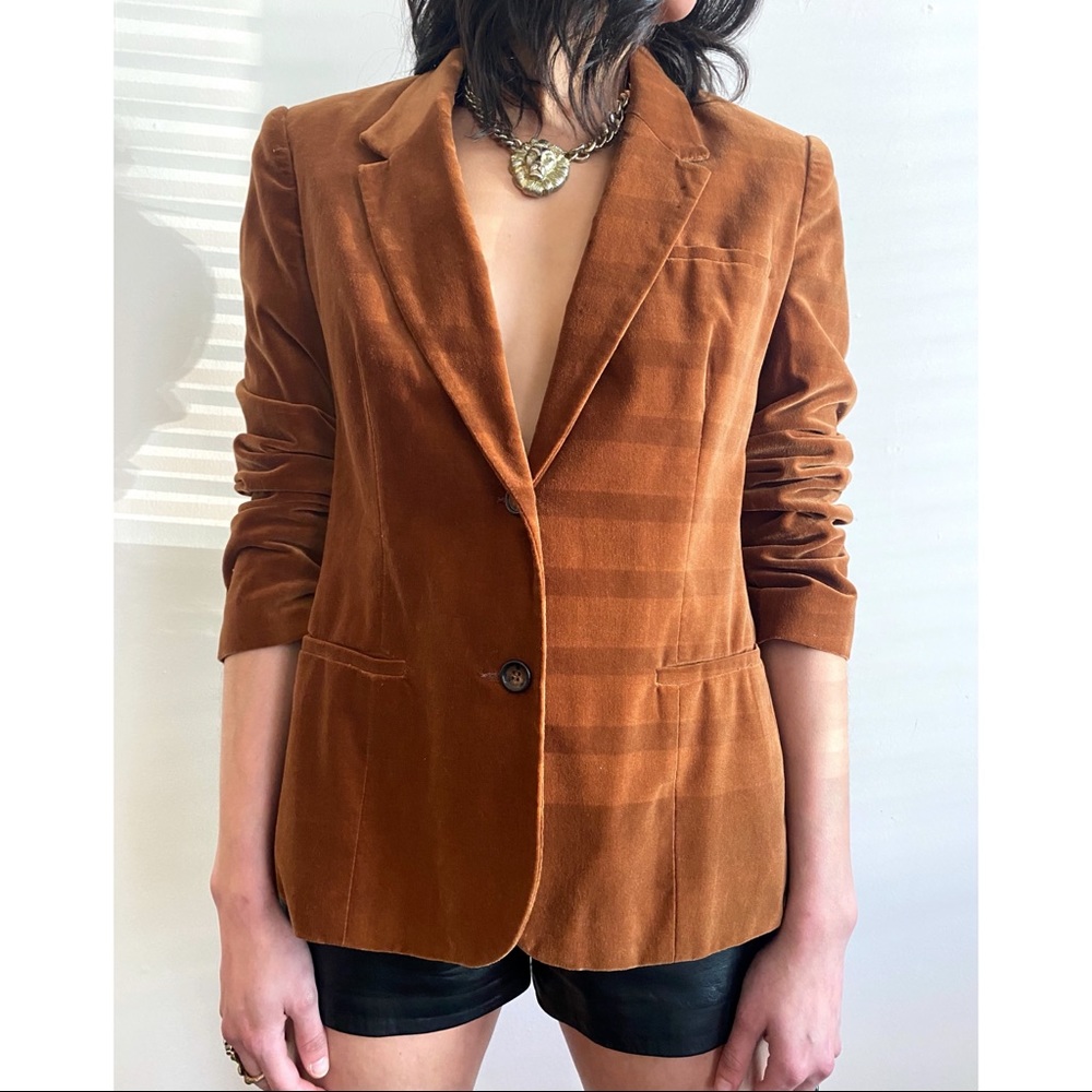 Vintage Rust Velvet Blazer. Size 12 fits  Med or large best